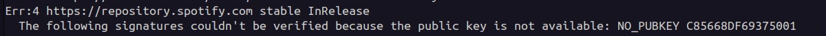 alt sudo apt update failure with NO_PUBKEY