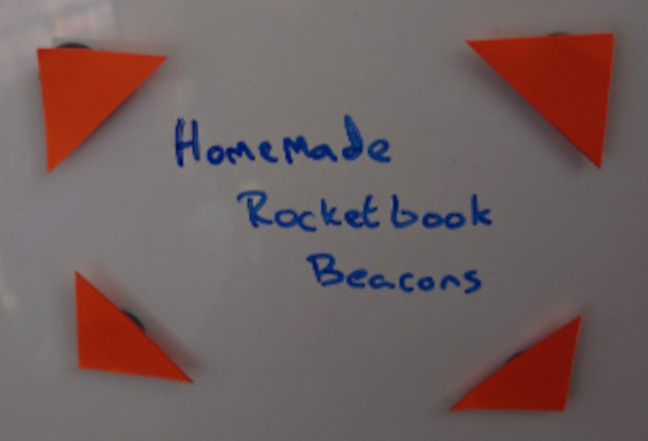 alt Rocketbook Beacons using orange card